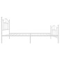 vidaXL Estructura cama metal con cabecero y pie cama blanca 90x200 cm vidaXL Estructura cama metal con cabecero y pie cama blanca 90x200 cm