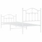vidaXL Estructura cama metal con cabecero y pie cama blanca 90x200 cm vidaXL Estructura cama metal con cabecero y pie cama blanca 90x200 cm