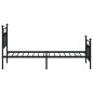 vidaXL Estructura de cama con cabecero y estribo metal negro 90x200 cm vidaXL Estructura de cama con cabecero y estribo metal negro 90x200 cm