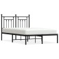 vidaXL Estructura de cama con cabecero metal negro 120x190 cm