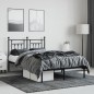vidaXL Estructura de cama con cabecero metal negro 120x190 cm