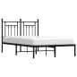 vidaXL Estructura de cama con cabecero metal negro 120x190 cm