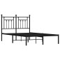 vidaXL Estructura de cama con cabecero metal negro 120x190 cm