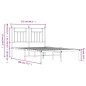vidaXL Estructura de cama con cabecero metal negro 120x190 cm
