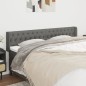 vidaXL Cabecero de tela gris oscuro 183x16x78/88 cm vidaXL Cabecero de tela gris oscuro 183x16x78/88 cm