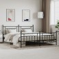 vidaXL Estructura de cama cabecero y pie de cama metal negro 200x200cm vidaXL Estructura de cama cabecero y pie de cama metal negro 200x200cm