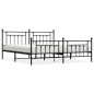 vidaXL Estructura de cama cabecero y pie de cama metal negro 200x200cm vidaXL Estructura de cama cabecero y pie de cama metal negro 200x200cm