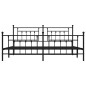 vidaXL Estructura de cama cabecero y pie de cama metal negro 200x200cm vidaXL Estructura de cama cabecero y pie de cama metal negro 200x200cm