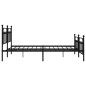 vidaXL Estructura de cama cabecero y pie de cama metal negro 200x200cm vidaXL Estructura de cama cabecero y pie de cama metal negro 200x200cm