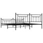 vidaXL Estructura de cama cabecero y pie de cama metal negro 200x200cm vidaXL Estructura de cama cabecero y pie de cama metal negro 200x200cm