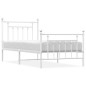 vidaXL Estructura cama metal con cabecero y pie cama blanca 80x200 cm vidaXL Estructura cama metal con cabecero y pie cama blanca 80x200 cm