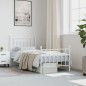 vidaXL Estructura cama metal con cabecero y pie cama blanca 80x200 cm vidaXL Estructura cama metal con cabecero y pie cama blanca 80x200 cm