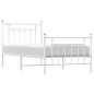 vidaXL Estructura cama metal con cabecero y pie cama blanca 80x200 cm vidaXL Estructura cama metal con cabecero y pie cama blanca 80x200 cm