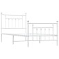 vidaXL Estructura cama metal con cabecero y pie cama blanca 80x200 cm vidaXL Estructura cama metal con cabecero y pie cama blanca 80x200 cm