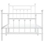 vidaXL Estructura cama metal con cabecero y pie cama blanca 80x200 cm vidaXL Estructura cama metal con cabecero y pie cama blanca 80x200 cm