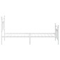 vidaXL Estructura cama metal con cabecero y pie cama blanca 80x200 cm vidaXL Estructura cama metal con cabecero y pie cama blanca 80x200 cm