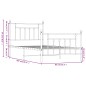 vidaXL Estructura cama metal con cabecero y pie cama blanca 80x200 cm vidaXL Estructura cama metal con cabecero y pie cama blanca 80x200 cm