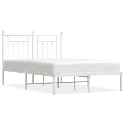 vidaXL Estructura de cama de metal con cabecero blanca 120x190 cm
