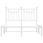 vidaXL Estructura de cama de metal con cabecero blanca 120x190 cm vidaXL Estructura de cama de metal con cabecero blanca 120x190 cm