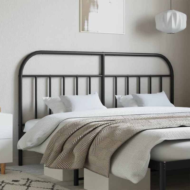 vidaXL Cabecero de metal negro 160 cm vidaXL Cabecero de metal negro 160 cm