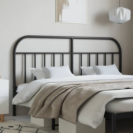 vidaXL Cabecero de metal negro 160 cm