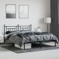 vidaXL Estructura de cama con cabecero metal negro 180x200 cm vidaXL Estructura de cama con cabecero metal negro 180x200 cm