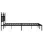 vidaXL Estructura de cama con cabecero metal negro 180x200 cm vidaXL Estructura de cama con cabecero metal negro 180x200 cm