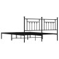 vidaXL Estructura de cama con cabecero metal negro 180x200 cm vidaXL Estructura de cama con cabecero metal negro 180x200 cm