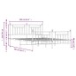 vidaXL Estructura cama metal con cabecero y estribo blanco 160x200 cm vidaXL Estructura cama metal con cabecero y estribo blanco 160x200 cm