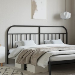 vidaXL Cabecero de metal negro 193 cm