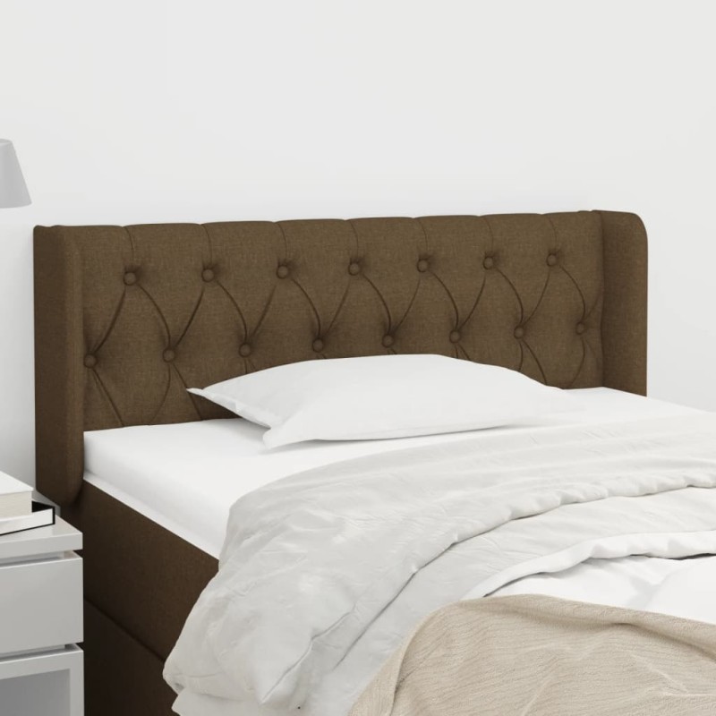 vidaXL Cabecero de tela gris oscuro 103x16x78/88 cm