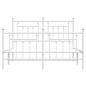 vidaXL Estructura cama metal con cabecero y estribo blanco 140x200 cm vidaXL Estructura cama metal con cabecero y estribo blanco 140x200 cm