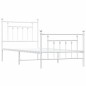vidaXL Estructura cama metal con cabecero y pie cama blanca 90x200 cm