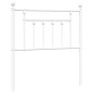vidaXL Cabecero de metal blanco 80 cm vidaXL Cabecero de metal blanco 80 cm