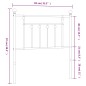 vidaXL Cabecero de metal blanco 80 cm vidaXL Cabecero de metal blanco 80 cm