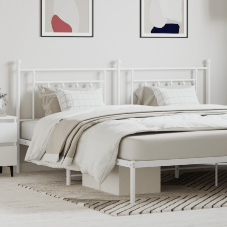 vidaXL Cabecero de metal blanco 200 cm