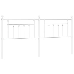 vidaXL Cabecero de metal blanco 200 cm