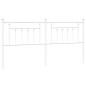 vidaXL Cabecero de metal blanco 200 cm vidaXL Cabecero de metal blanco 200 cm