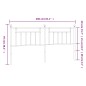vidaXL Cabecero de metal blanco 200 cm vidaXL Cabecero de metal blanco 200 cm