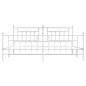 vidaXL Estructura cama metal con cabecero y estribo blanco 200x200 cm vidaXL Estructura cama metal con cabecero y estribo blanco 200x200 cm