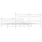 vidaXL Estructura cama metal con cabecero y estribo blanco 200x200 cm vidaXL Estructura cama metal con cabecero y estribo blanco 200x200 cm