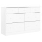 vidaXL Cómoda cajonera ALTA madera maciza pino blanco 112x35x73 cm vidaXL Cómoda cajonera ALTA madera maciza pino blanco 112x35x73 cm