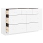 vidaXL Cómoda cajonera ALTA madera maciza pino blanco 112x35x73 cm vidaXL Cómoda cajonera ALTA madera maciza pino blanco 112x35x73 cm
