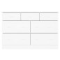 vidaXL Cómoda cajonera ALTA madera maciza pino blanco 112x35x73 cm vidaXL Cómoda cajonera ALTA madera maciza pino blanco 112x35x73 cm