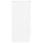 vidaXL Cómoda cajonera ALTA madera maciza pino blanco 112x35x73 cm vidaXL Cómoda cajonera ALTA madera maciza pino blanco 112x35x73 cm