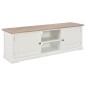 vidaXL Mueble de TV madera contrachapada blanco 110x30x40 cm
