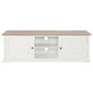 vidaXL Mueble de TV madera contrachapada blanco 110x30x40 cm
