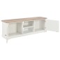 vidaXL Mueble de TV madera contrachapada blanco 110x30x40 cm