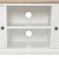 vidaXL Mueble de TV madera contrachapada blanco 110x30x40 cm