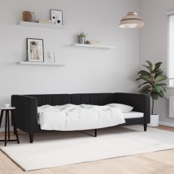 vidaXL Sofá cama terciopelo negro 90x190 cm